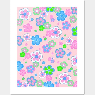 FLOWERS Blooming On Pink Posters and Art